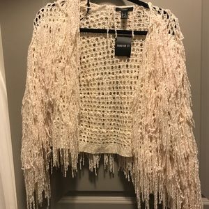 Forever 21 Fringe Cardigan